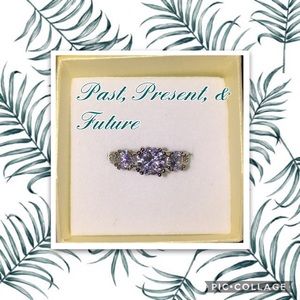 925S 3CT Round Past, Present, Future Ring